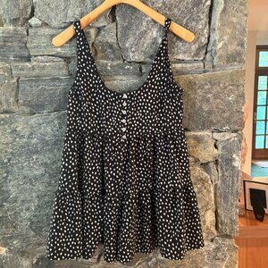 URBAN OUTFITTERS BLACK & WHITE SWING TIERED MINI DRESS  OR TOP SIZE S/P NWOT